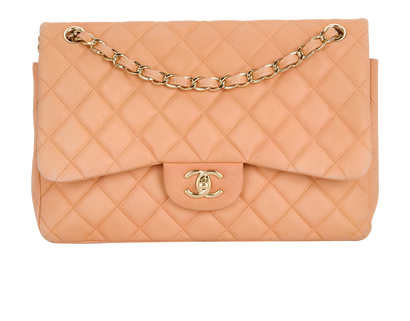 Large Double Flap, &pound;3,800, Handbags, Pink, Leather, Front view